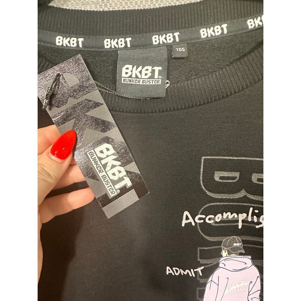 NEW- NWT BKBT Bunker Buster Black Graphic Sweatshirt Size 105 (L/XL Fit) - Picture 5 of 5
